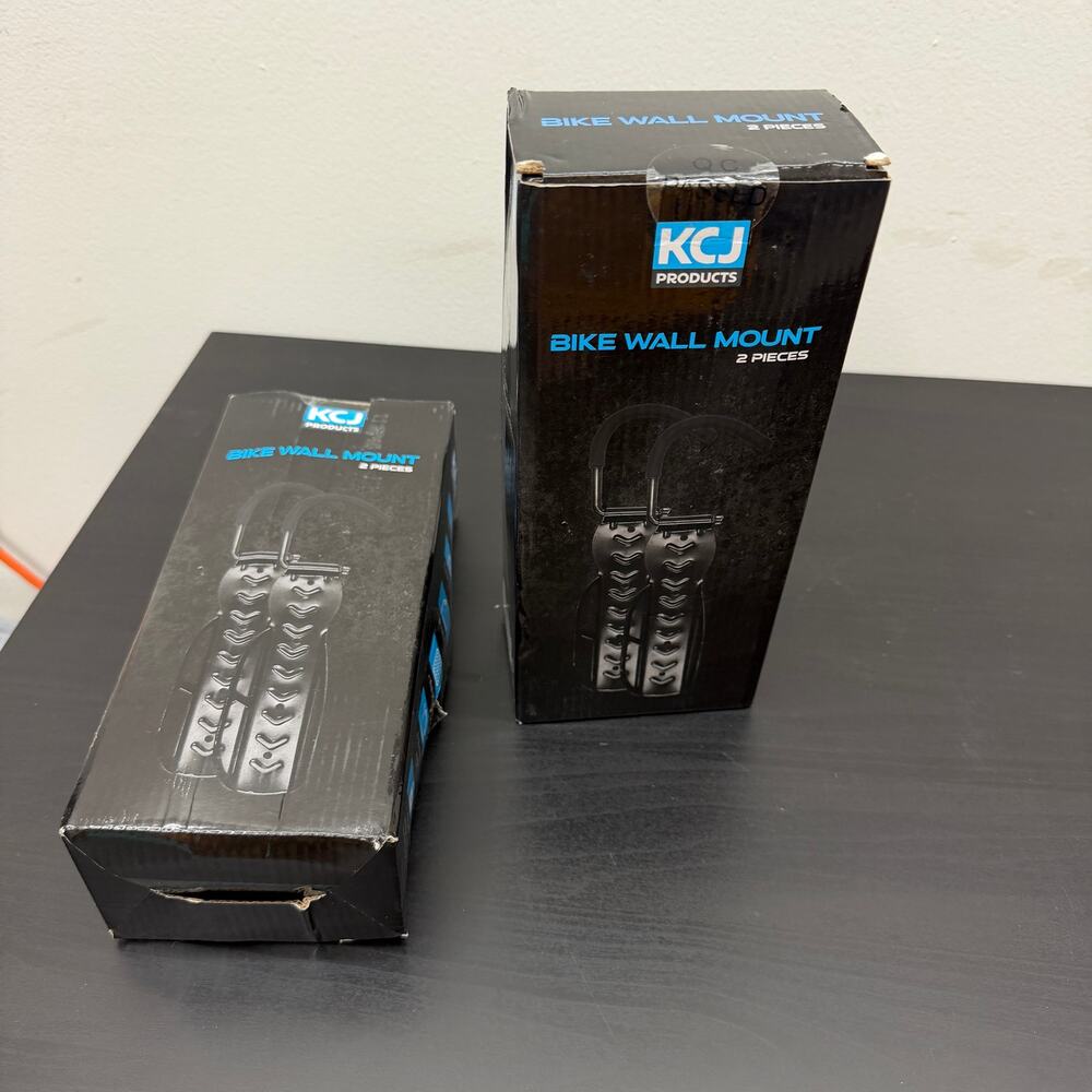 KCJ Products Bike Wall Mount Hanger Rack 2 Pack Adjustable Storage Hook 66 lb